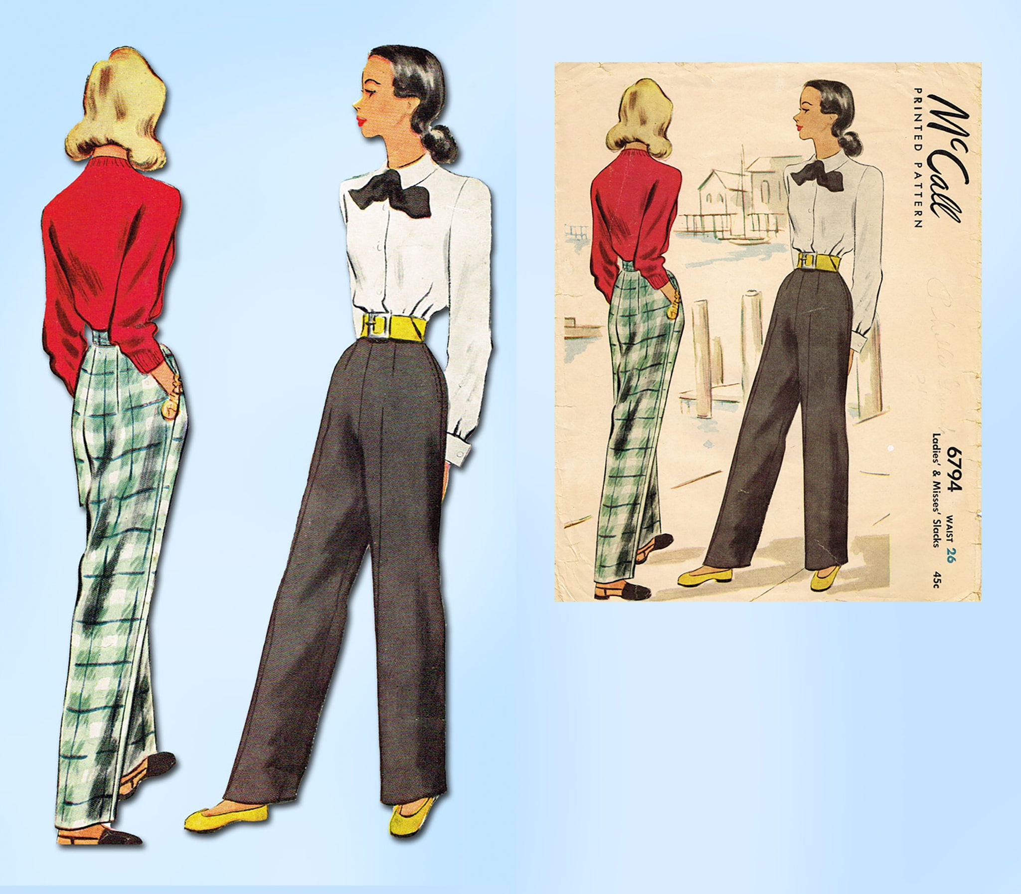 Vintage 1940s Fashion: Women's 1940s Pants Style — Classic Critics Corner -  Vintage 1940s, 1950s, 1960s